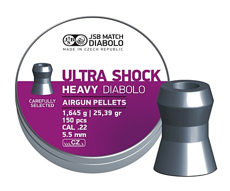 Пуля пневм. JSB Ultra Shock Heavy 5,52мм. 1,645гр. 150шт.