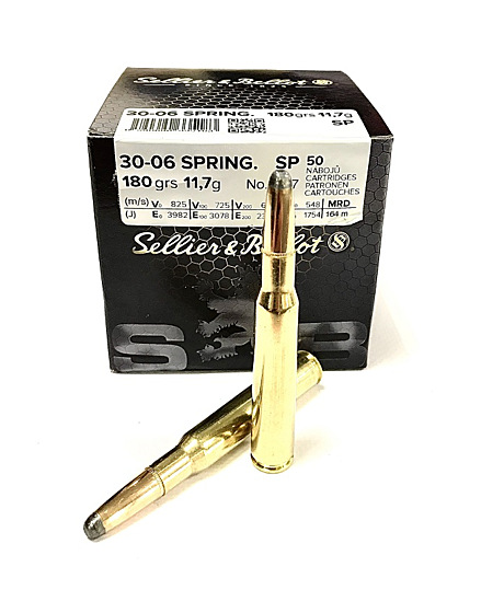 Патрон 30-06Sprg S&B SP 11,7гр. Bulk Packing Box