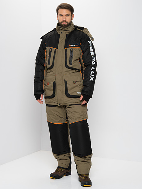 Костюм Siberia LUX цв. хаки/черный тк. Breathable (размер 44-46/182-188)