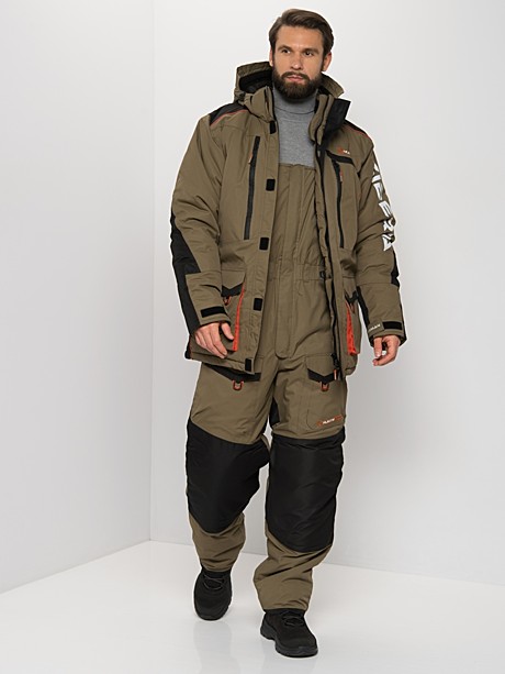 Костюм Siberia цв. хаки/черный тк. Breathable (размер 60-62/182-188)