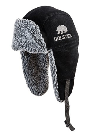 Шапка ушанка ХОЛЬСТЕР Авиатор кож.зам черный (размер 59-60)