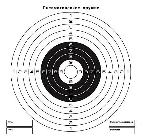 Мишень для пневм. Квинтор (140*140) ч/б